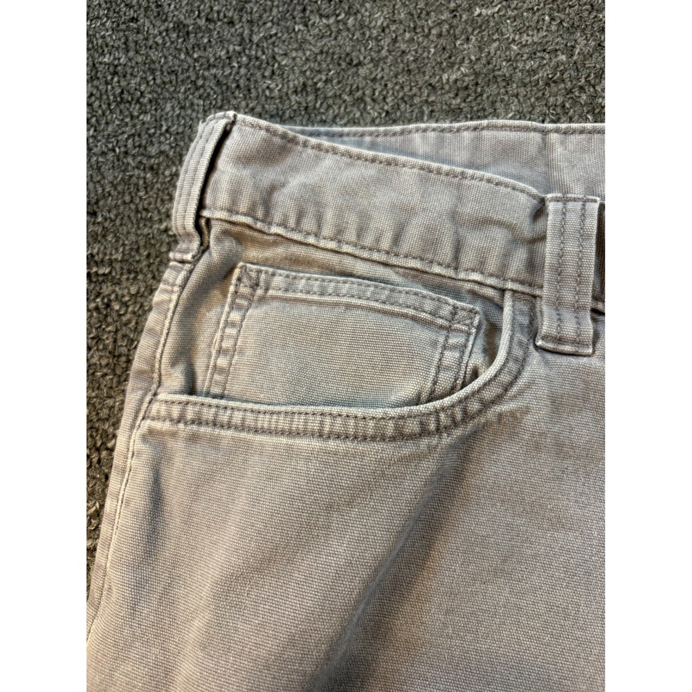 Carhartt Mens Relaxed Fit Gray Canvas Work Pants Carpenter Trousers 40x32 - Picture 6 of 9